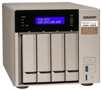 Qnap Tvs-473e Multi-Bay Nas ( Support Raid 0/1/5/6/10/50/Jbod ) - 4x Hot-Swappable Sata 2.5"/3.5" + 2x Ngff/M.2 Sata Ssd - With Amd R-Series Rx-421bd Quad-Core 2.1ghz Up To 3.4ghz Turbo Processor With Radeon R7 Graphics 8gb (4gbx2) Ddr4 So-Dim