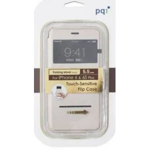 Pqi 6zf020222r002a Protect Case Flip Gold - 5.5" For Iphone 6 Plus / 6s Plus - Touch-Sensitive Slide-To-Answer Without Having To Flip The Cover As 3 Angles Stand Embossed Leather With Water-Resistant Designl