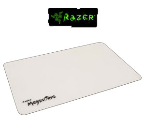 Razer Megasoma - Hard And Soft Hybrid Tracking White High Durable Translucent Silicone Accented With Luminous Imbedded Logo Ambient Glow 350x230x2mm - Retail Pack
