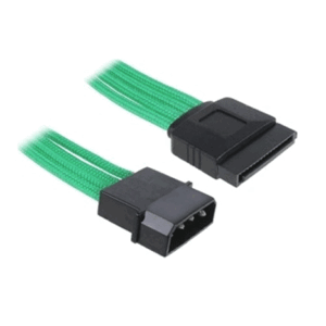 Bitfenix Bfa-Msc-Msa45gk-Rp Alchemy Multisleeved(4) Cable - 45cm - 1x 4pin Molex To 1x Sata Power Cable - Green