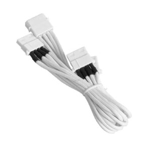 Bitfenix Bfa-Msc-M3mwk-Rp Alchemy Multisleeved(12) Cable - 60cm - 1x Molex To 3x Molex Spliter/Extension ( 4pin Power ) Cable - White