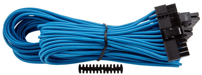 Corsair Premium individually sleeved Modular 24pin Atx Cable Type 4 Gen3/4 Blue