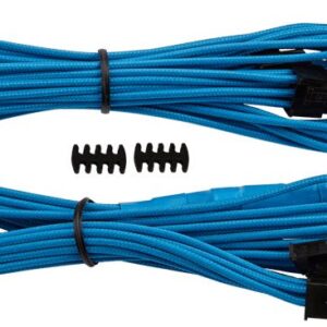 Corsair Individually sleeved PCie Gen 4 Modular Cable for Type 4 Corsair Power Supplies 2x Pcie Blue