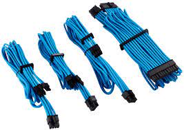 Corsair Premium Individually Sleeved Flexible Modular Cable (Type4 Gen 3) Kit For Corsair SF Series Power Supplies - Blue
