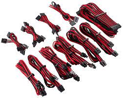 Corsair Premium Individually Sleeved Psu Modular Pro Kit (Type 4 Gen 4) Red and Black