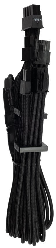 Corsair Premium Individually Sleeved Modular 4 x Pcie Cable (Type 4 gen 4 ) Black