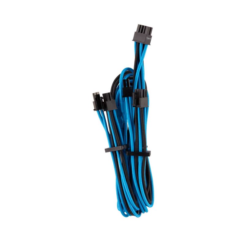 Corsair Individually Sleeved modular 4x PCiE Cable (Type 4 Gen 4) Blue and Black