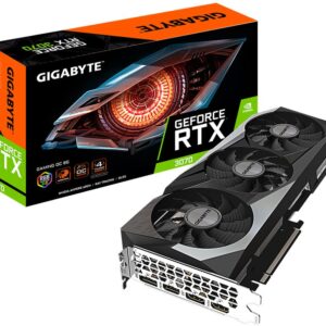 Gigabyte Nvidia Geforce Rtx3070 Gaming Overclocked 8 Gb - With Fusion2.0 Rgb Lighting Windforce 3x 2 Slots Required 3x 80mm Unique Blade Stack Fans With Alternate Spinning For Max-Covered Cooling Back-Sided Heatsink + 5x 10mm Copper Heatpipes With Dth