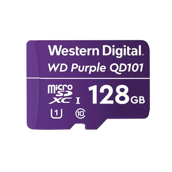 Westerndigital Microsdxc Purple Wdd128g1p0c Qd101 / Wdd128g1p0cs 128gb ( No Sd Adapter ) Endurance Series Designed For Video Recording / Nvr Supports -25c To 85c Temperature Range 15x11x1mm Uhs-I U1 ( Uhs-I / Sd3.0 ) Class10 - 3 Years Warranty With