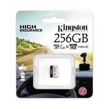 Kingston SDCE/256GB Endurance micro Sdxc  Card for high performance durable storage soluition designed for intensive 24/7 applications like dashcams and surveillance cameras 95mb/s read, 45mb's write full hd 1080p recording - 3 year warranty