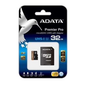 Adata Premier 85/A1 Ausdh32guicl10a1-Ra1 32gb Micro Sdhc ( 15x11x1mm ) With Sd Adapter - Uhs-I U3 ( Uhs-I / Sd3.0 ) With Sdmi Read/Write : 85/25mb/Sec - Lifetime Warranty Retail Pack