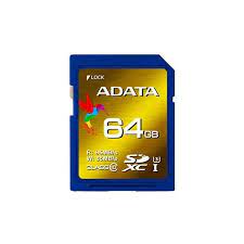Adata Xpg 64gb UHS-1 U3 Sdxc Card designed for high-performance, professional use in 4k/3d Cameras and Dslr, supports high speed data recording and rapid transfer rates / designed for high efficiency digital cameras