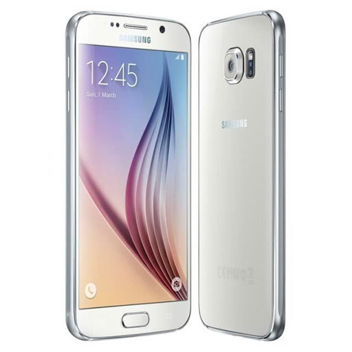 Samsung Galaxy S6 White - With Fingerprint Security & Access Built-In Heart Rate Sensor Ip67 Certificated Dust & Water Resistant Multi-Screen Switch ( Support 2x Apps Running At The Same Time ) + Air Gestures Without Touching Screen 143.4x70.5