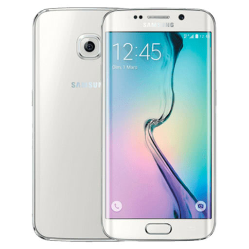 Samsung Galaxy S6 Edge White - With Dual Curved Edge Display + Fingerprint Security & Access Built-In Heart Rate Sensor Ip67 Certificated Dust & Water Resistant Multi-Screen Switch ( Support 2x Apps Running At The Same Time ) + Air Gestures Wit