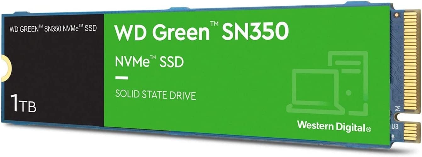 Westerndigital Green Sn350 Wds100t3g0c 1tb/1000gb - Ngff ( M.2 ) 3d Qlc Ssd Nvme Pcie (Gen3.0) X4 Mode Type 2280 -80x22x2.4mm (Single Sided) Ldpc (Low Density Parity Check) Ecc Burst Performance Read/Write : 3200/2500 Mb/Sec Random Write 4k Iops : 3