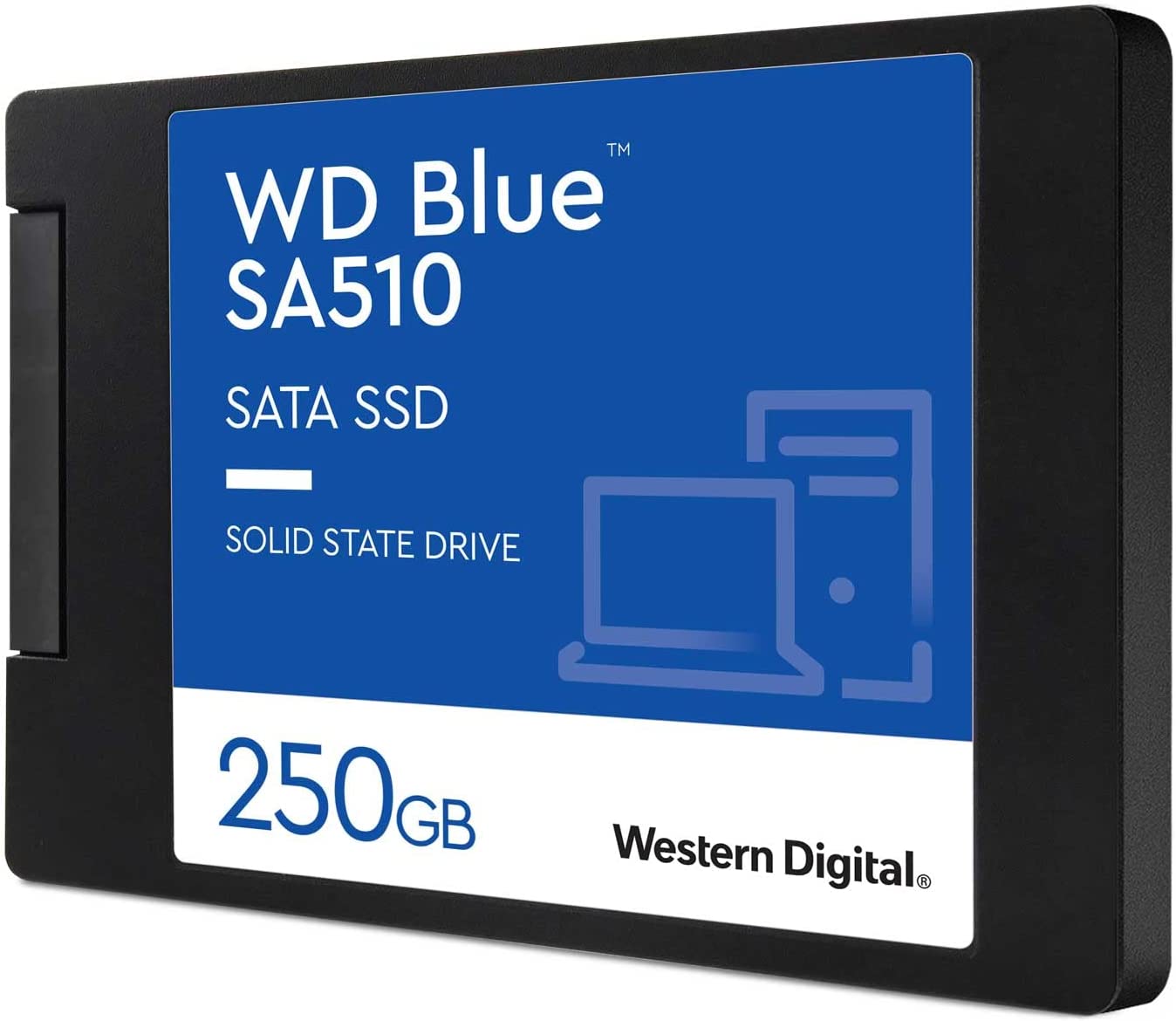 Westerndigital Blue Sa510 Wds250g2b0a / Wds250g3b0a / 2.5" Ssd 250gb 3d Tlc With Slc Cache Sata6g - Sequential Read Read/Write : 555/440mb/Sec Random Read/Write 4k : 80000/78000 Iops 1.75 Millions Mtbf With 100tbw - 5 Years Warranty