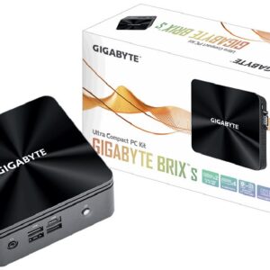 Gigabyte I7 Gb-Bri7h-10710 High ( With Type2280 M.2 + 2.5" Hdd Mounting Support ) - Brix Ultra Compact Pc - 120x120x47mm Mini Size Pc - 4k Hdmi Black- Intel Comet Lake Core I7-10710u - 6 Cores+ Hyper-Threading ( 12-Threads ) 1.1/4.7ghz ( With Vt-X