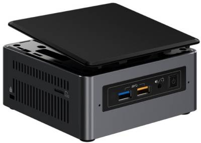 Intel Nuc7-I5bnhxf Nuc ( Next Unit Of Computing ) - 115x111x51mm Mini Size Pc Onboard 4gb Ddr4 Memory + 1tb Hdd + 16gb Optane Ssd + Windows 10 Pre-Installed - 4k Full-Hd Black+Silver- Intel Kabylake Core I5-7260u - Dual Core+ Hyper-Threading ( 4-Thread