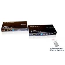 Aavara Pb7000-Re Receiver With Poe Support ( No Ac-Adapter Required ) - Multi-Casting Over Ip With Hdmi+Usb Kvm Over Ip Function With Ir ( Infrad Remote ) - Rs232 + 4xusb+ Vga-Out + Hdmi-Out + Audio In/Out