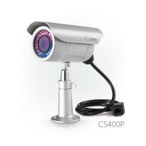 Compro Cs400 Outdoor Bullet Network Camera With Ip66 Rated Weather-Resistant Housing + Smart Phone App Support - Day And Night Under All Light Condition Via Built-In 30x Ir Led With Ir-Cut Filter 10/100 1/4" Cmos 1.3mp Sensor 10x Digital Zoom Mo