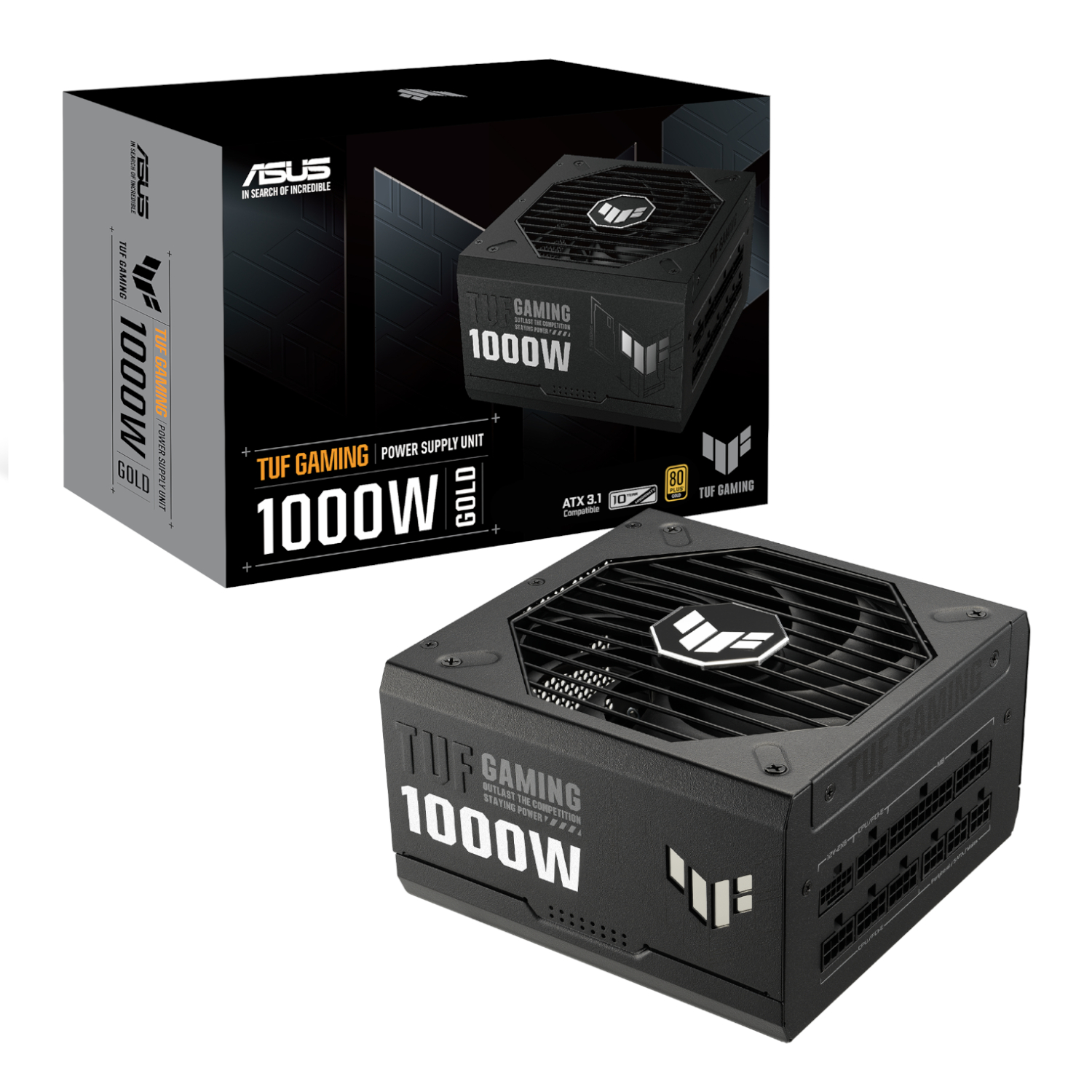 Asus Tuf Gaming 1000w 80 Plus Gold Atx Modular Power Supply - Black