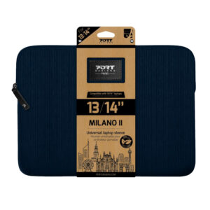 Port Designs Milano Ii Eco 13/14" Universal Laptop Sleeve - Navy Blue