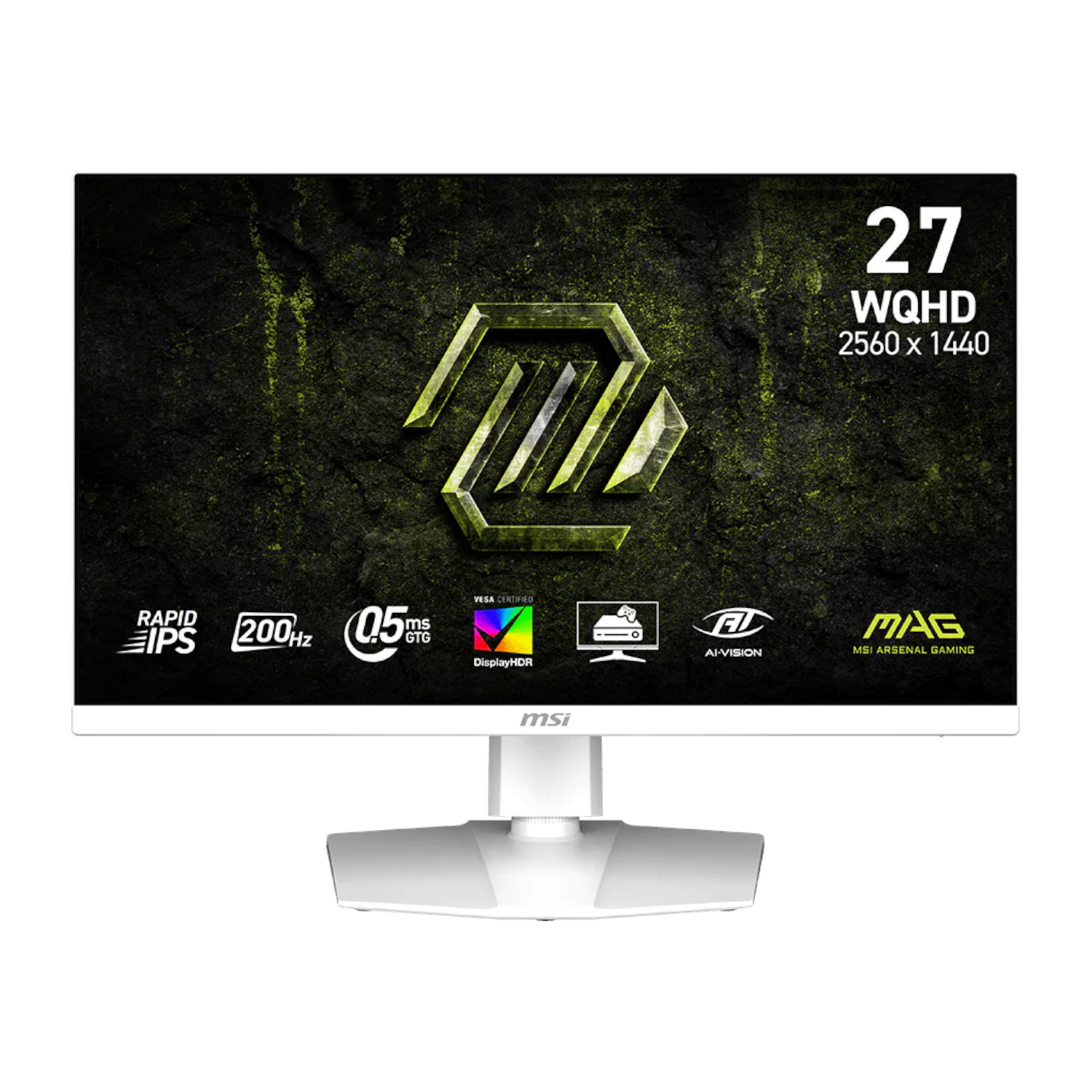 Msi Mag 274qrfw E20 27" Wqhd 200hz Ips Gaming Monitor - White