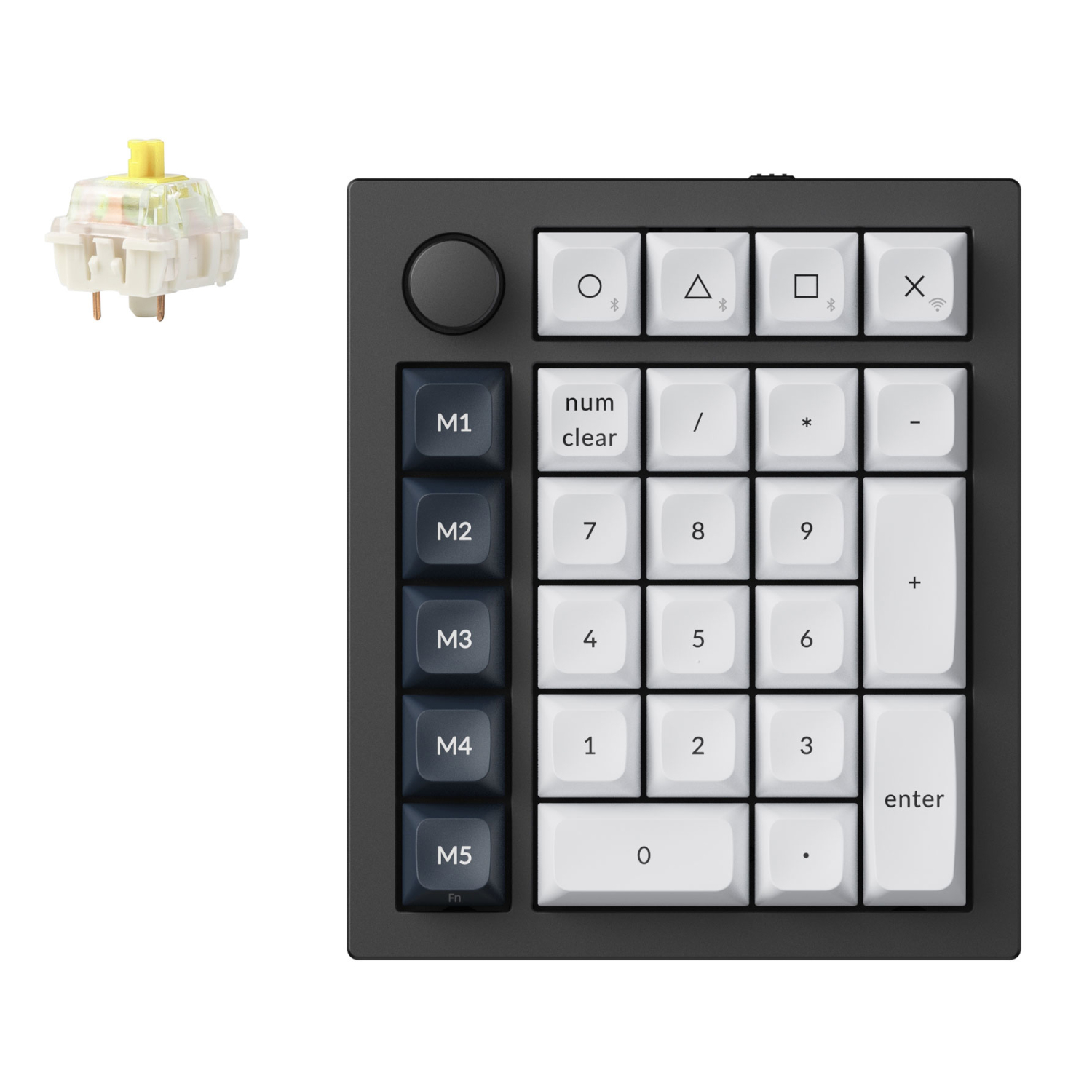 Keychron Q0 Max Qmk Gateron Jupiter Banana Rgb Wireless Custom Number Pad Shell White