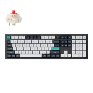 Keychron Q6 Max 100% Full Assembled Knob Red Switch Hot-Swap Gateron Jupiter Rgb Wireless Keyboard - Black
