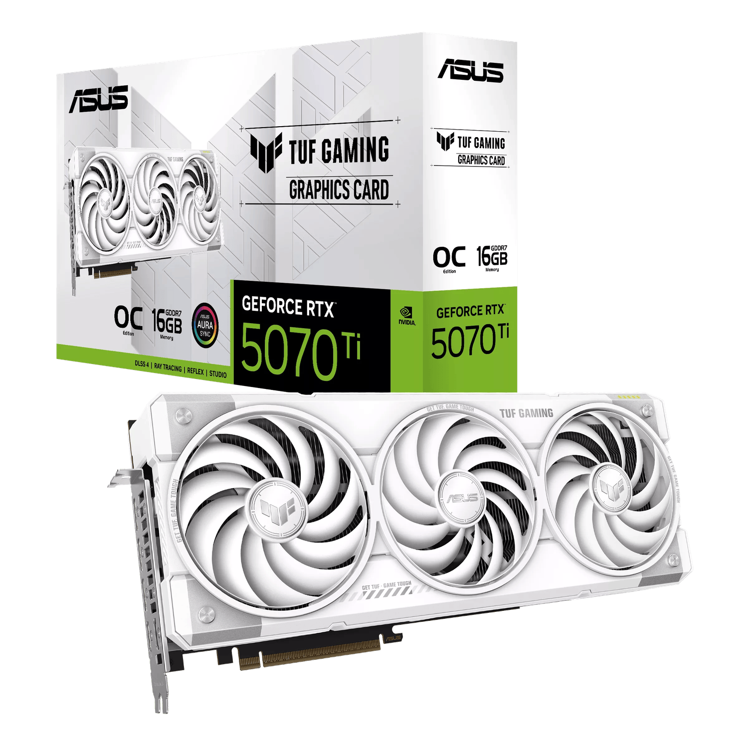 Asus Geforce Rtx 5070ti Tuf Gaming 16gb Oc White Graphics Card
