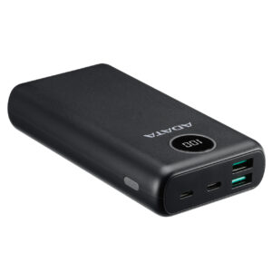Adata Pbc20-Wh C20 black Powerbank 20000mah , Micro-Usb + Type-C Dual Input ( 5v/3a Or 5v/2a ) For Fast Charging + Triple Output ( 2x Usb Type-A @5v/2.4a + 1x Usb3 Type-C @ 5v/3a ) , For Apple Idevice + Other Mobile Devices , 140x69x28mm , 418g - With Ovp
