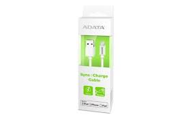 Adata Amfipl-100cm-Cwh / Amfipl-1m-Cwh I-Cable - Plastic White - Apple Mfi Certified - 100cm - Usb2 Type-A To Lightning 8pins Sync+Charge