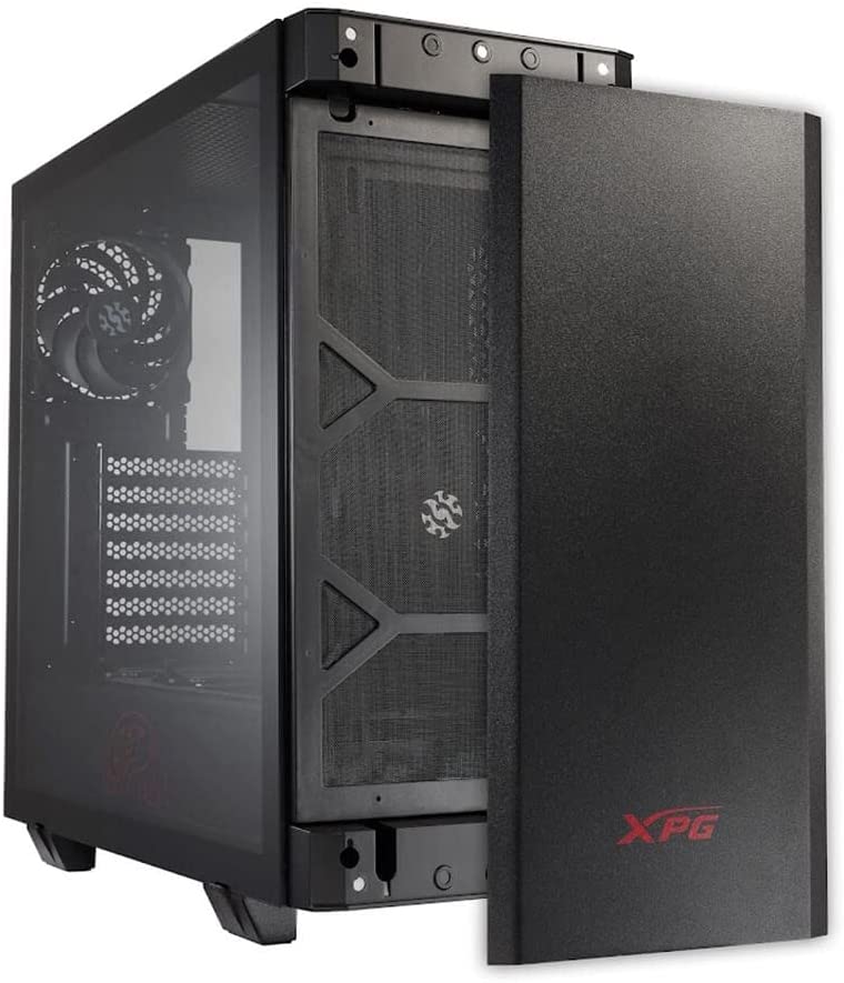 Adata Xpg Invader Black - With Front Argb Downlight + Controller, Magnetic Front Panel Dual-Chamber Design - With 4mm Tempered Glass Side Panel All Steel Exterior Dedicated Chamber For Psu + Hdd Bay No Psu ( Bottom Placed Psu Design ) Support Upto