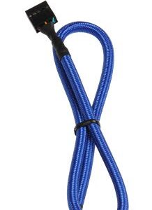 Bitfenix Bfa-Msc-Aud30bk-Rp Alchemy Multisleeved(1) Cable - 10pin Audio 30cm Extension Cable ( From Case Control Panel To Mb ) - Blue