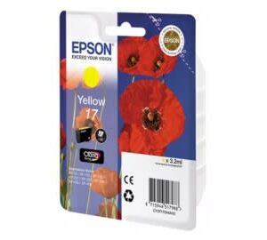 Epson ( C13t17044a10 ) - No.17 Yellow Claria Home Ink 3.2ml - For Xp-33 Xp-103 Xp-203 Xp-207 Xp-306 Xp-406