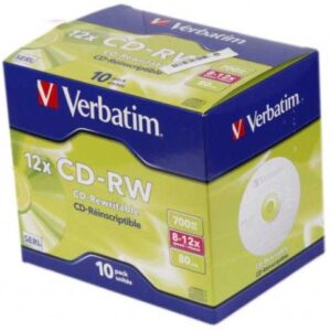 Verbatim 43148 Datalifeplus Serl 700mb 80min Blank Cd-Rw (12x) - 10pack Jewel Box