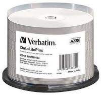 Verbatim 43745 Datalifeplus Fast Dry Printable 700mb80min Blank Cd-R (52x) - 50pack Spindle