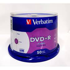 Verbatim 43512 Wide Photo Printable No Id Brand 4.7gb 120min Dvd+R ( 16x ) - 50pack Spindle
