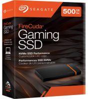 Seagate Stjp500400 500gb Firecuda Nvme External Gaming Ssd With Rgb Led 93x79x9mm Compact Size Usb3 Type-C Gen2x2 ( 20gbps ) Backward Compatible With Gen1 + Gen2 173x32x10mm - 3 Years Warranty