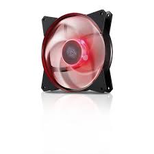 Coolermaster R4-S4cr-14pr-R1 - Silencio Pwm + Red Led ( With On/Off Switch ) 5 Sickle Blades - 120x120x25mm Fan Rifle Bearing 800-1400rpm 18-38cfm 9.1-23dba 0.41-1.19 Mm/H2o Air Pressure