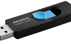 Adata Uv320 64gb Blk+Blue Usb3.0 Flash Drive ( Usb2.0 Backwards Compatible ) Capless Design With Top Thumb Sliding Lid Usb3.0 Read/Write : 90/40 Mb/Sec 55x19.5x10mm Support Linux Mac Os Support Free Ostogo + Ufdtogo + 60days Trial Norton Internet Se
