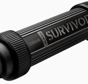 Corsair Cmfss3b-512gb Survivor Stealth Usb3.0 ( Usb2.0 Backward Compatible ) Black Housing 512gb Flash Drive Strong Cnc-Milled Anodized Aircraft-Grade Aluminum Epdm Waterproof Seal Upto 200 Meters Include True Crypt Security Application For Aes-256