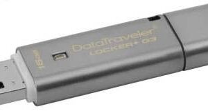 Kingston Dtlpg3/16gb Datatraveler Locker Plus G3 - With Personal Security ( Hardware Encryption And Password Protection ) - Usb3.0 ( Usb2.0 Backwards Compatible ) Read/Write : 135/20 Mb/Sec 16gb Flash Drive With Hardware-Based Encryption 2-Zones 61x1