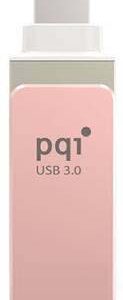 Pqi 6i04-064gr4001 Iconnect Mini 64gb Rose Gold - Usb3.0 + Apple Certified Mfi Lightning Dual-Connectors Flash Drive For Ios/Mac/Pc ; 45x13x8mm Cob3.0 Capless Swivel Design With 1-Touch Backup + Fingerprint Security Via Ios With Mobile Strap + Strape