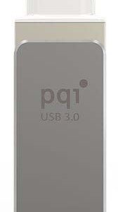 Pqi 6i04-064gr1001 Iconnect Mini 64gb Silver - Usb3.0 + Apple Certified Mfi Lightning Dual-Connectors Flash Drive For Ios/Mac/Pc ; 45x13x8mm Cob3.0 Capless Swivel Design With 1-Touch Backup + Fingerprint Security Via Ios With Mobile Strap + Strape Hol