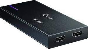 J5 Create Jva04 Video Capture For Live Streaming ( For Video Conference Or Live Broadcast ) - 4k Hdmi Input @ 60fps 1080p Video Capture @ 60fps 3x Audio Modes ( Mic/Mix/Hdmi ) 3.5mm Audio-In+Out + 2xhdmi(In+Out) + Type-C Gen1/5gbps To Host 4-Pole Aux I
