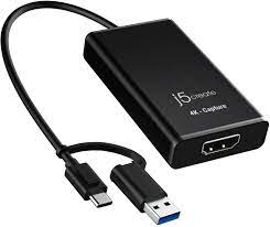 J5 Create Jva11 4k Hdmi Video Capture Adapter ( For Video Streaming Or Broadcasting Or Gaming ) - Type-A/C ( Gen1/5gbps ) Hdmi Input/Capture ( 4k@30fps / 2k@60fps / 1080p@120fps ) Driver Free For Windows/Macos/Android Aluminum Housing