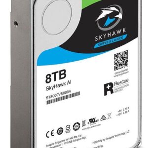 Seagate St8000ve000 / St8000ve0004 / St8000ve0001 8tb/8000gb Skyhawk Ai Surveillance Optimised With Imageperfect Ai Firmware Ai Stream Up To 64x Hd Cameras Sata6g 256mb Cache 7200rpm Sustained Data Rate - 235mb/Sec Designed For 24x7 Digital Video Su