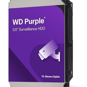 Western Digital Purple For Surveillance Wd22purz 2000gb/2tb 5400rpm 256mb Cache Sata6g Allframe Technology + Wdda Proactive Storage Management Cameras/Drive Bays Supported : 64/8 180tb/Year 1m Mtbf Sustained Data Rate - 175mb/Sec - 3 Years Warrenty