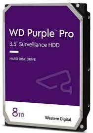 Western Digital Purple Pro For Surveillance Wd8001purp 8000gb/8tb 7200rpm 256mb Cache + Optinand Technology Sata6g Allframe Ai Technology + Wdda Proactive Storage Management Cameras/Drive Bays Supported : 64/32 550tb/Year 2m Mtbf Sustained Data Rate